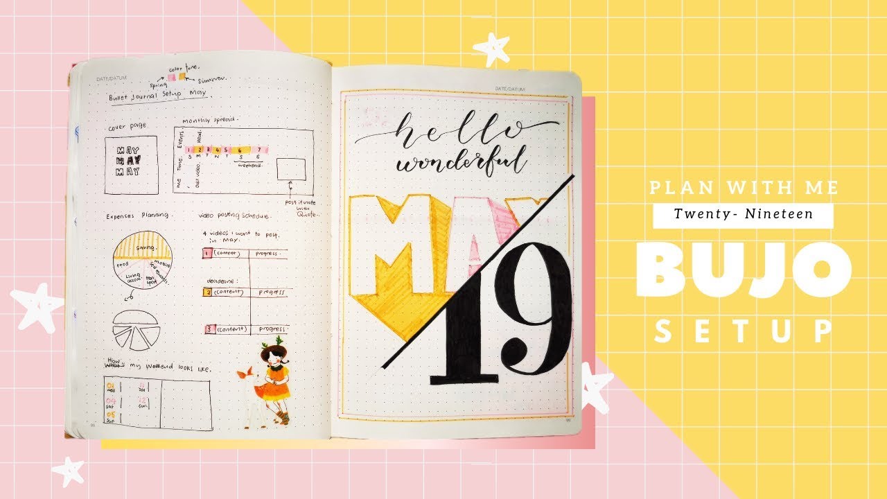 PLAN WITH ME | MAY 2019 Bullet Journal Setup 五月子弹笔记 bujo index