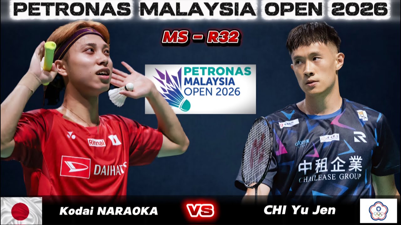 奈良岡功大 (日本) vs チー・ユージェン (台北) | マレーシアオープン 2026 バドミントン