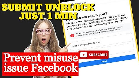 To prevent any misuse, we limit how often you can do certain things on Facebook. Update 2023