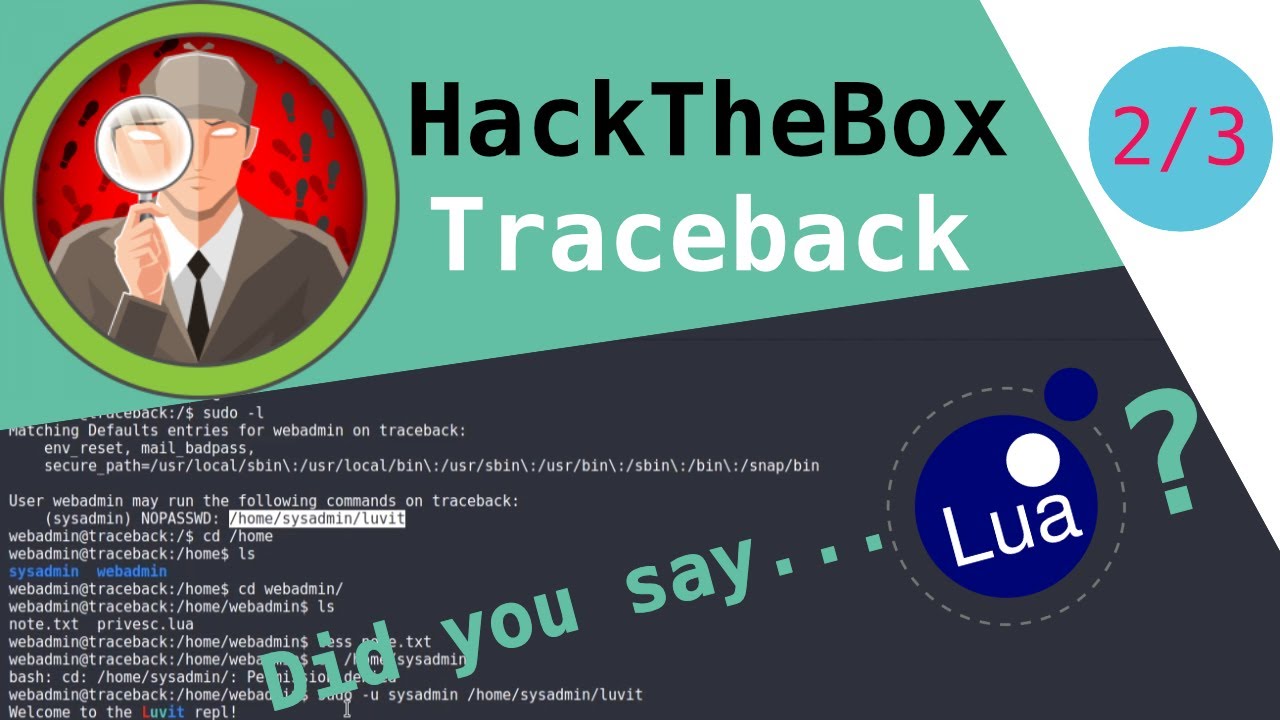 HackTheBox - Traceback (pt. 2/3) - YouTube