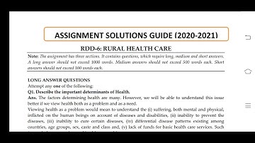 RDD 6 Ignou Solved Assignment