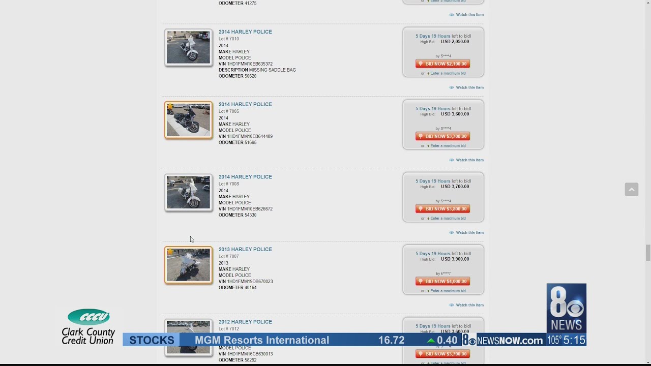 Clark County hosting government surplus vehicle, airport lost and found online auctions this week