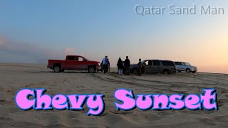#Chevrolet #Suburban recovered from sand #dunes in the #Qatar #desert at #Sundown.