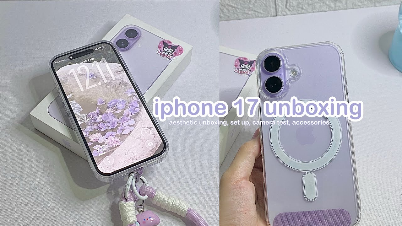  iphone 17 aesthetic unboxing | customize + accessories ☆ﾟ.