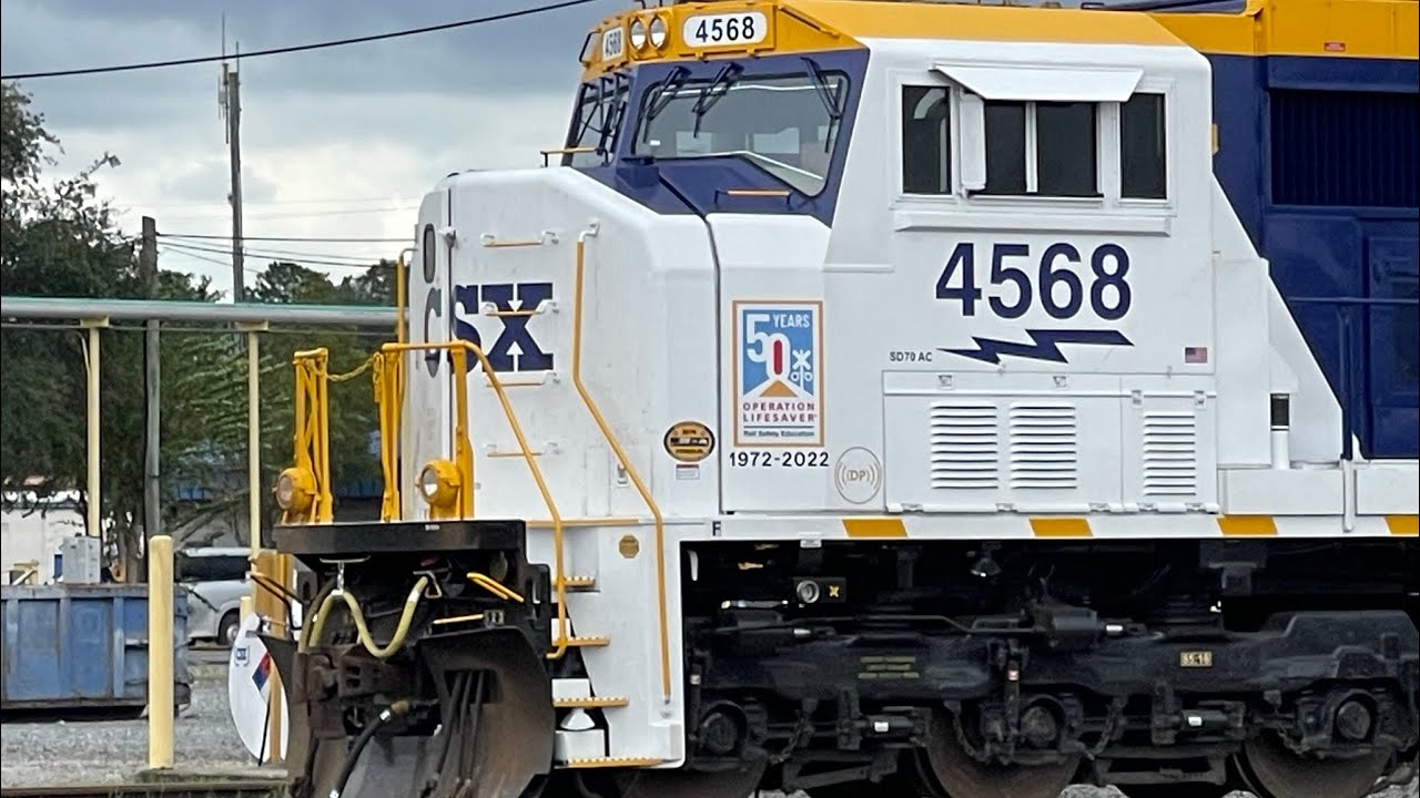 CSXT 1189 and CSX 4568 visit Jacksonville, FL YouTube