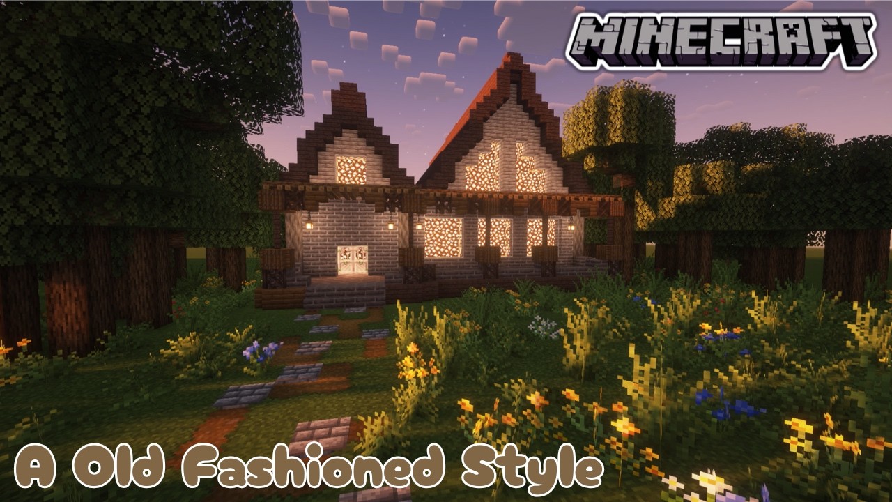 [Minecraft] Building A Old Fashioned House — Time-lapse - YouTube