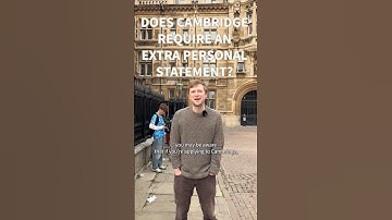 Does Cambridge require an extra personal statement when you apply? #cambridge