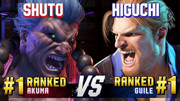 SF6 ▰ SHUTO (#1 Ranked Akuma) vs HIGUCHI (#1 Ranked Guile) ▰ High Level Gameplay
