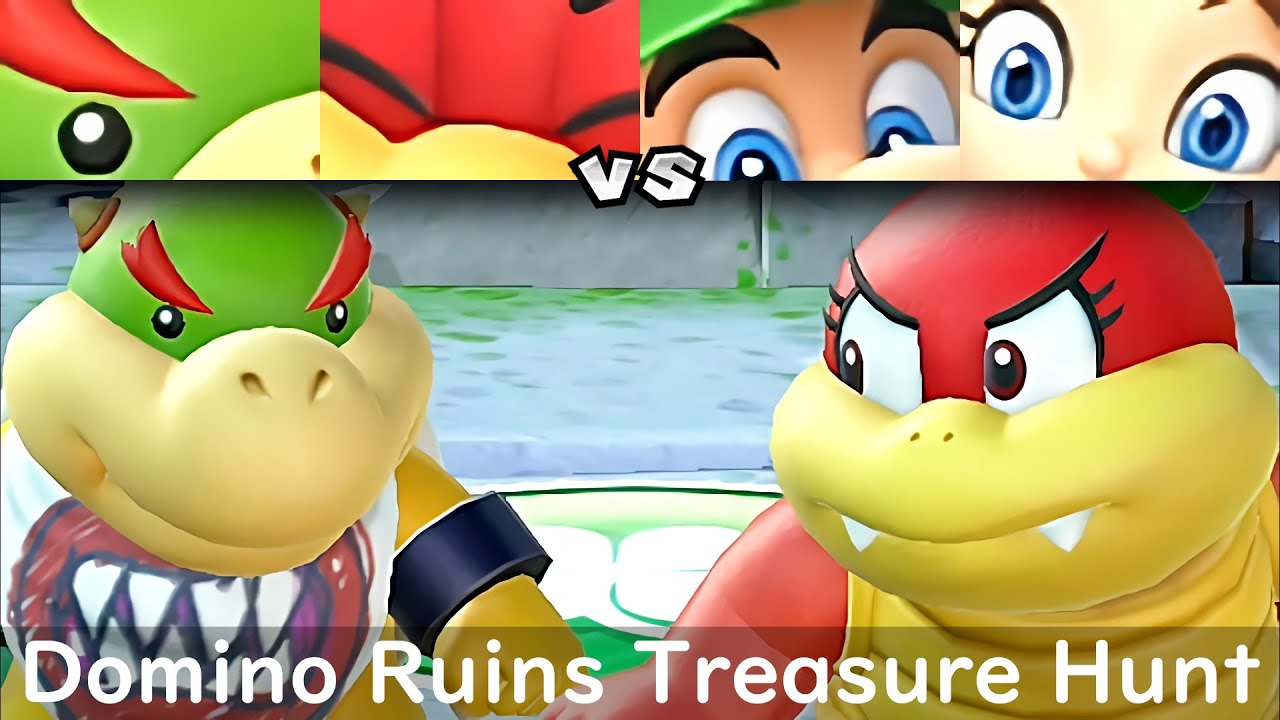 Super Mario Party Bowser Jr and Pom Pom vs Luigi and Daisy 102 YouTube