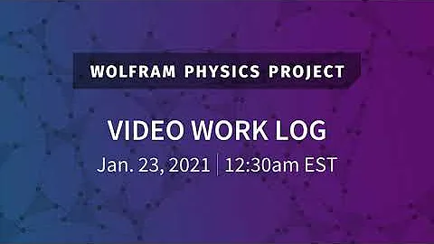 Wolfram Physics Project: Video Work Log Saturday, Jan. 23, 2021