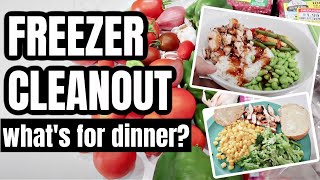 COOK WITH ME FREEZER CLEAN OUT | WHAT'S FOR DINNER? | FRUGAL FIT MOM