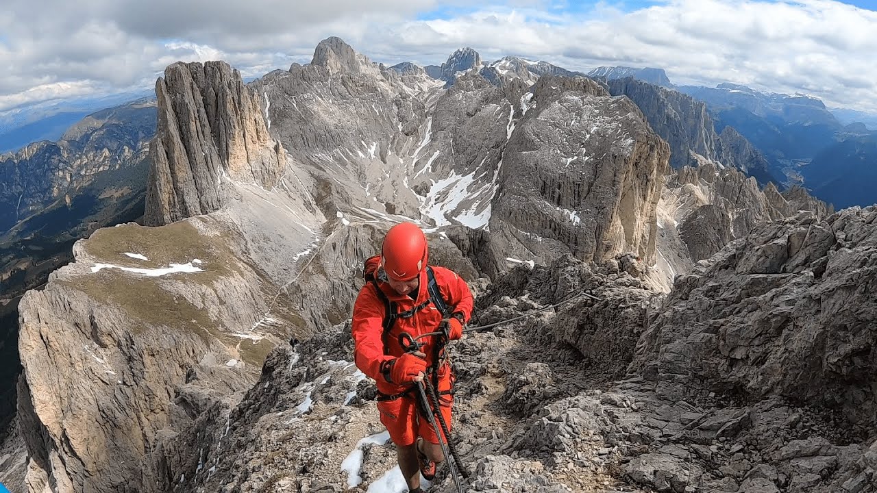 ⛰ Ferrata Roda di Vael e Ferrata Masarè Gruppo del Catinaccio FULL HD ⛰