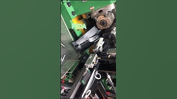 Automatic thread rolling machine for ball bolt with single track vibration bowl.  #processing