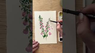 Watercolor delphinium tutorial
