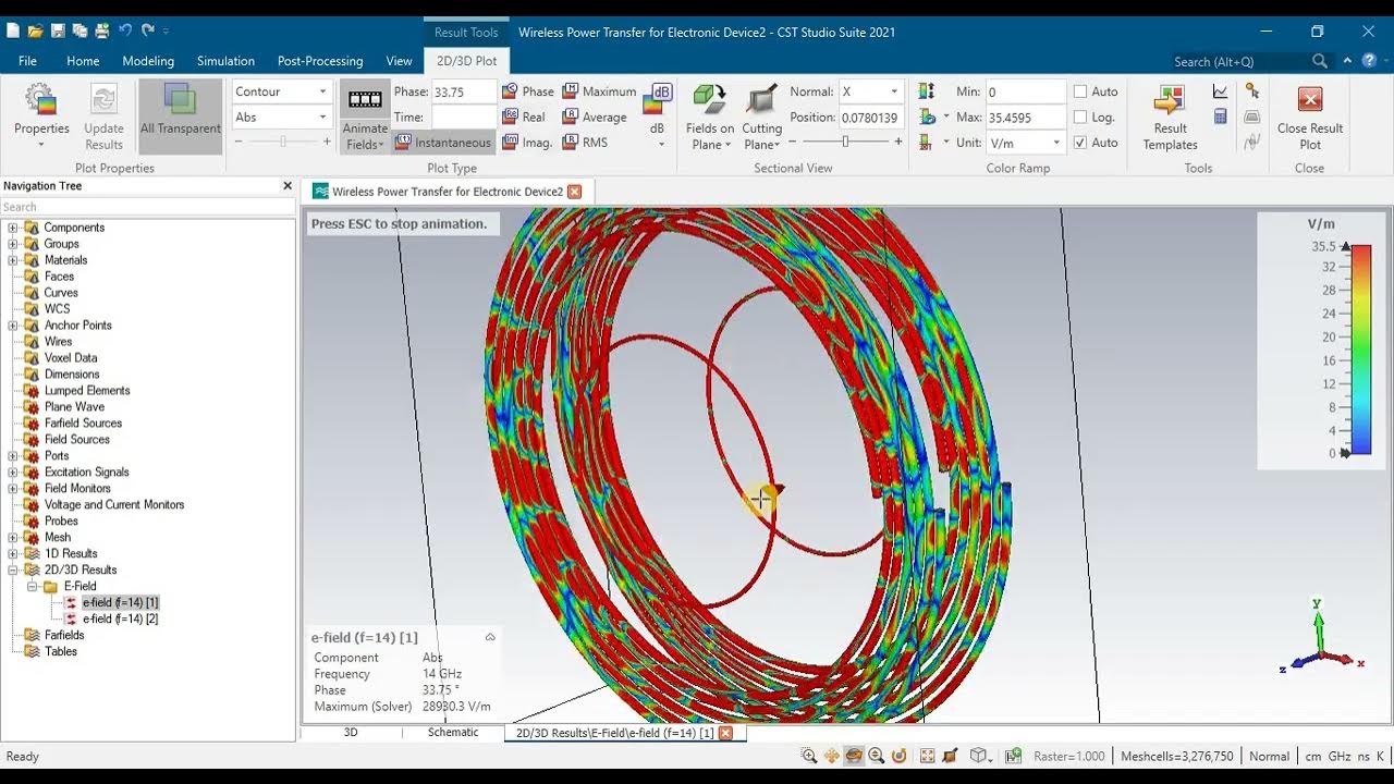 Wireless Power Transfer coils in cst primary and secondary coils YouTube