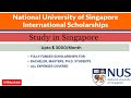 National university of singapore scholarships complete guide on how to get into nus singapore
