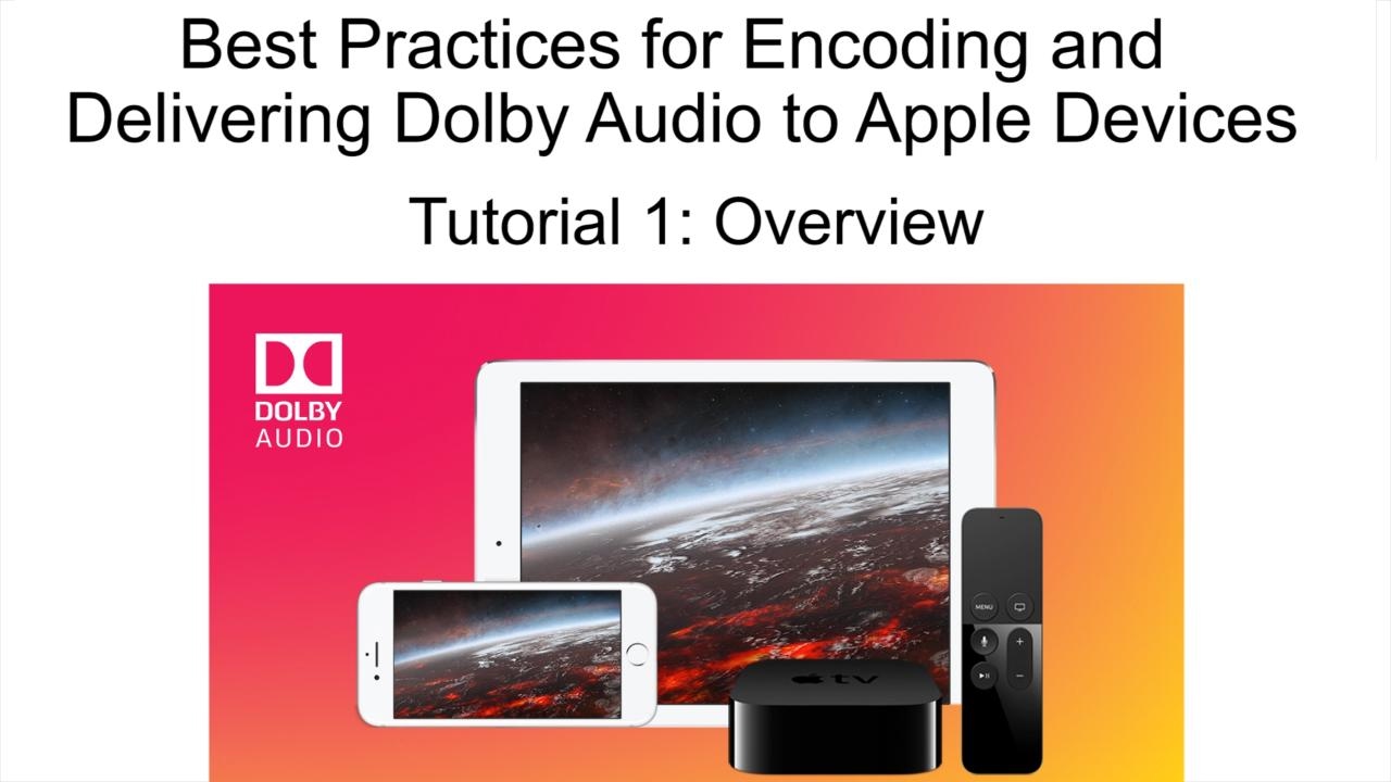 Overview Encoding and Delivering Dolby Audio to Apple Devices