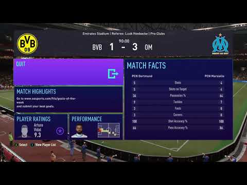 MARSEILLE SECOND LEG STATS VS DORTMUND 