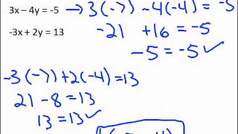 Solving Linear Systems by Elimination Part 1 A1 7 3