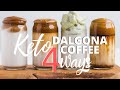 4 WAYS TO MAKE KETO DALGONA COFFEE | EASY SUGAR FREE DALGONA COFFEE RECIPES