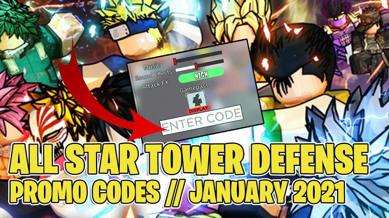 Roblox All Star Tower Defense Codes February 2021