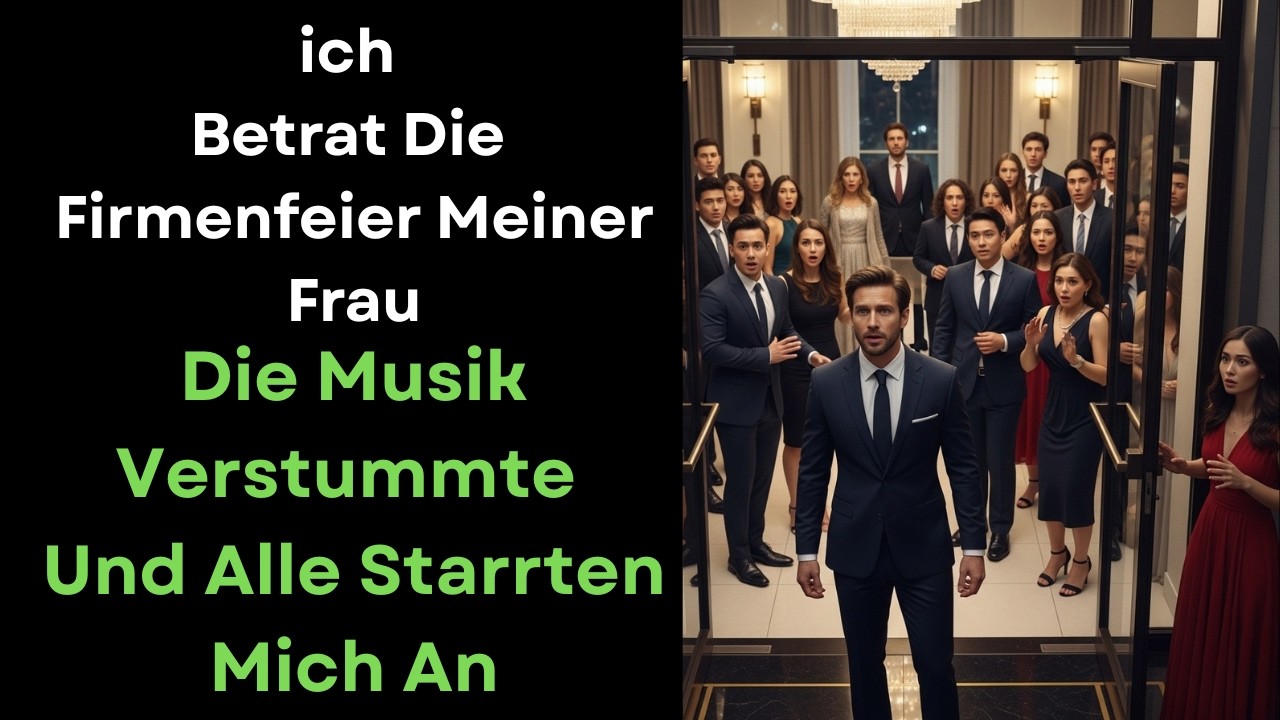 Ich betrat die Firmenfeier meiner Frau – die Musik verstummte und alle starrten mich an