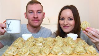 МУКБАНГ МАНТЫ ДОМАШНИЕ 1 КГ ЧЕЛЛЕНДЖ ответы на вопросы MUKBANG MANTI HOMEMADE 1 KG CHALLENGE