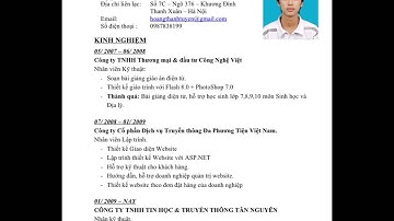 Mẫu cv xin việc hay