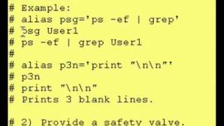 Intro To Korn Shell - 18a Creating an alias