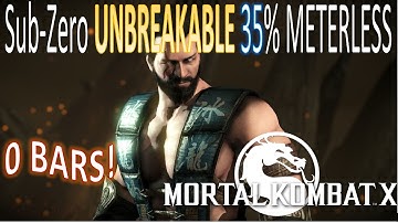 Mortal Kombat X - Sub-Zero Unbreakable 35% METERLESS COMBO