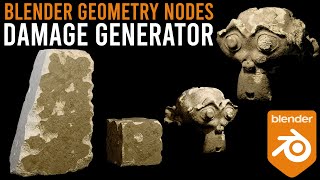 blender tutorial:damage generator (geometry node)