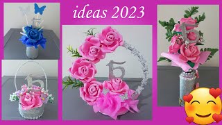 4 ideas de centros de mesa para quinceañera/4 centerpiece ideas for quinceanera