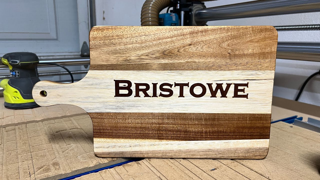 Personalized Wood Inlay on a Hobby Lobby Cutting Board Using the