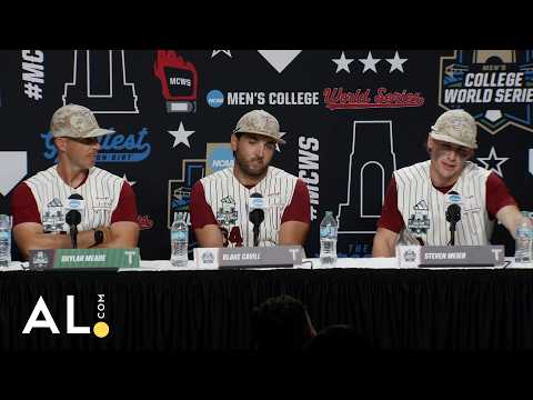 Troy coach Skylar Meade and players on their historic season ending up short at the CWS