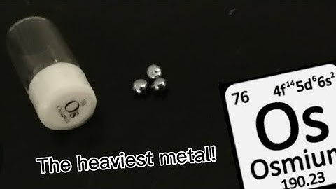 Osmium- The heaviest element!