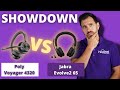 SHOWDOWN Jabra Evolve2 65 vs  Poly Voyager 4320 Wireless Headsets - LIVE MIC TEST!