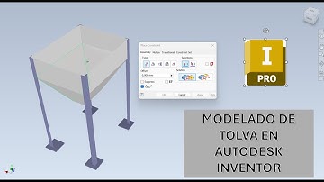 Tolva Modelada y Ensamblada en Inventor - Ejercicio para principiantes.
