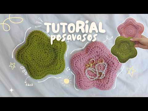 🌸TUTORIAL POSAVASOS FLOR | coaster flower 🌷 tutorial para principiantes paso a paso a crochet