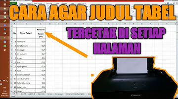 CARA MEMBUAT JUDUL TABEL TERCETAK DISETIAP HALAMAN | PANDUAN EXCEL