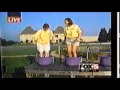 Woman stomping grapes fail  ow ow ow