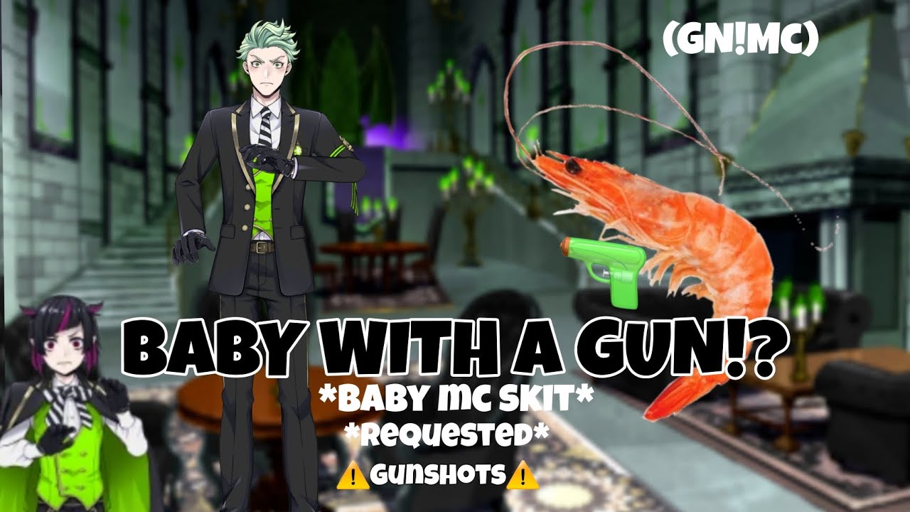 BABY WITH A GUN!? // Twisted wonderland skit // (GN!Mc) // baby Mc // ⚠️gunshots⚠️