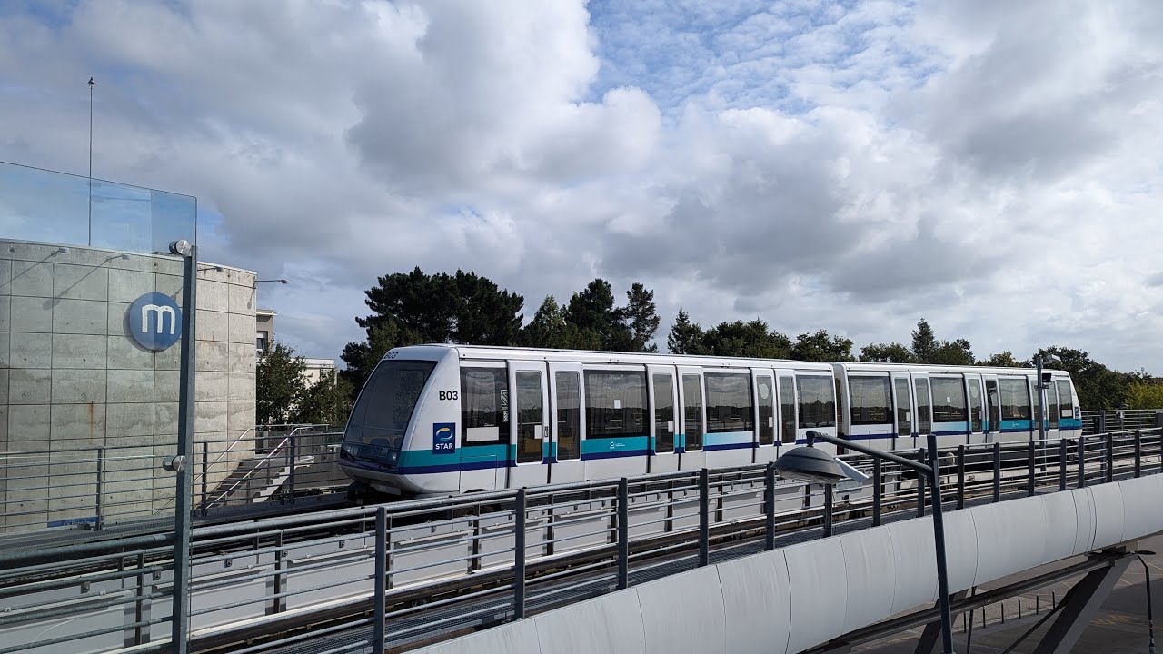 [Front View] Métro de Rennes Ligne A J.F. Kennedy - La Poterie VAL 208