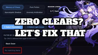 Witness History! LOWEST COST Black Swan Sam 0 Cycle! | Honkai Star Rail