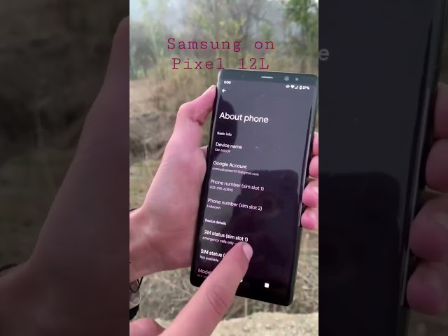 Samsung Note 8 on Android 12 ( Pixel experience)