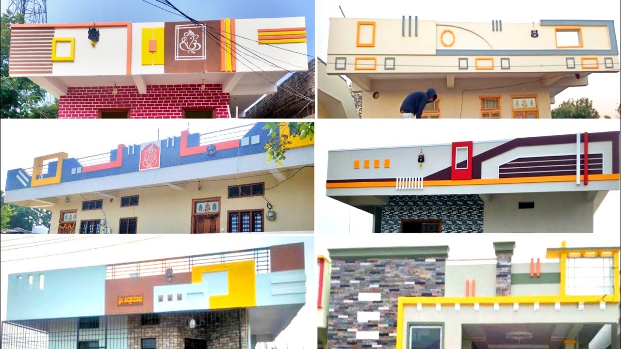 Indian Style Parapet Wall Design Ideas|| Latest parapet photos// Village Construction