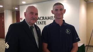 Sacramento State President Thanks Paramedic Student
