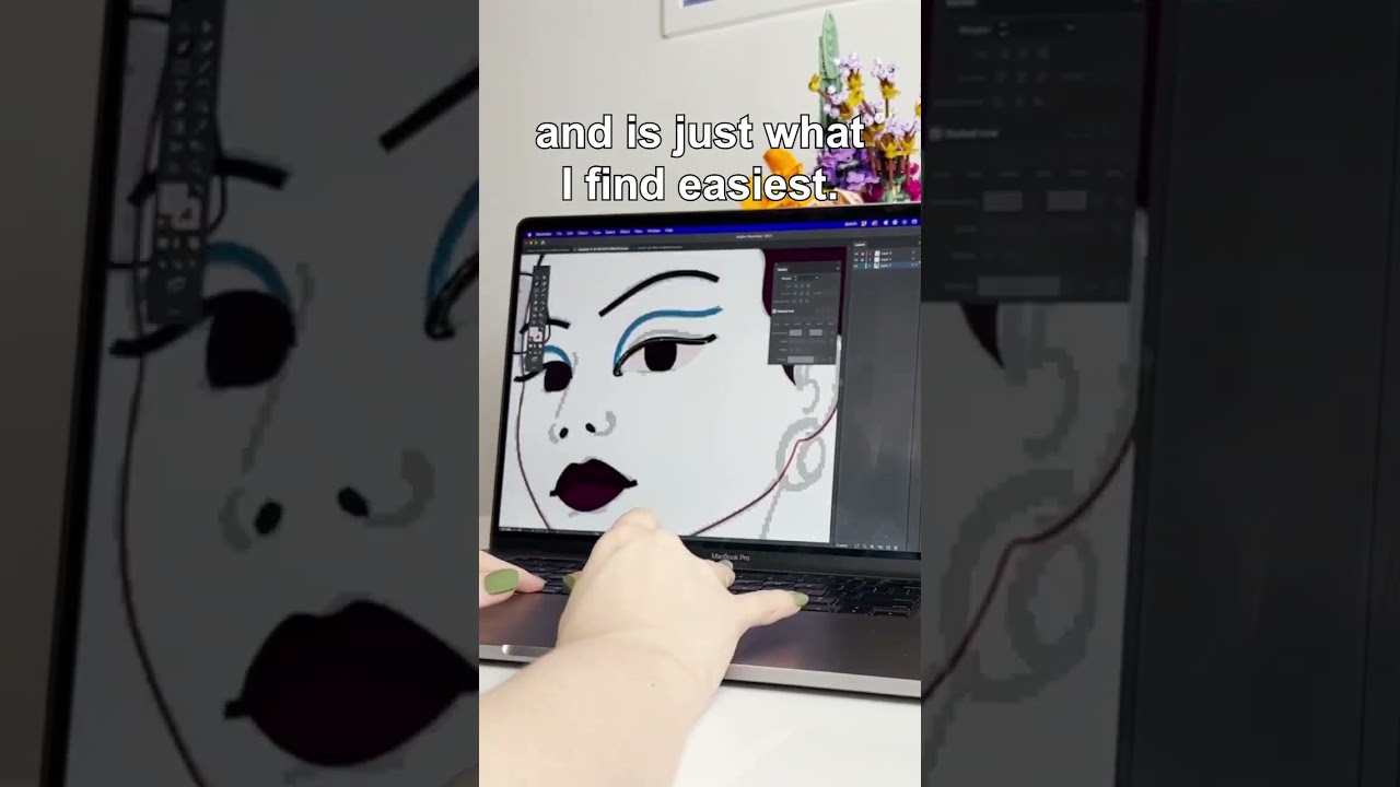 Computer Touchpad Drawing