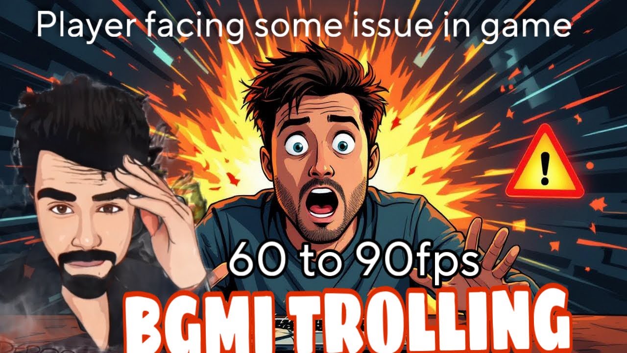BGMI TROLLING 60 fps , 90fps 😜 Player Facing Some issue in game #bgmi # ...