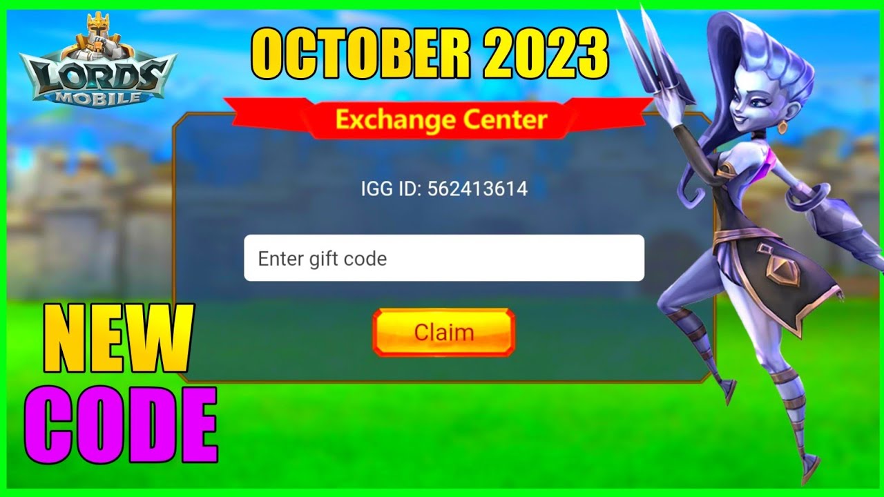 Lords mobile New Redeem CodeNew Redemption Code October 2023