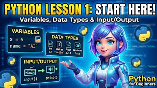 Python Lesson 1: Variables, Data Types & Input/Output | Python for Beginners